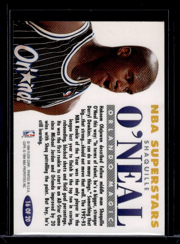 1993-94 Fleer #16 Shaquille O'Neal NBA Superstars