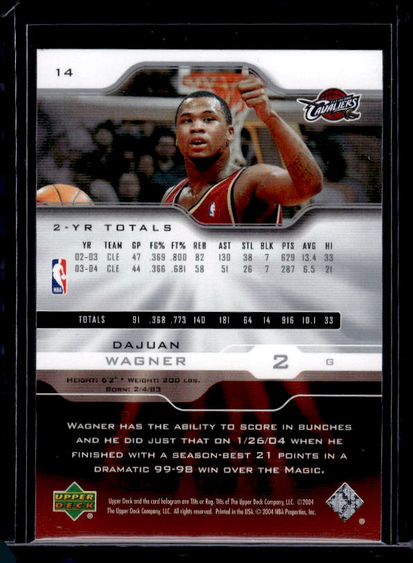 2004-05 Upper Deck Pro Sigs #14 Dajuan Wagner