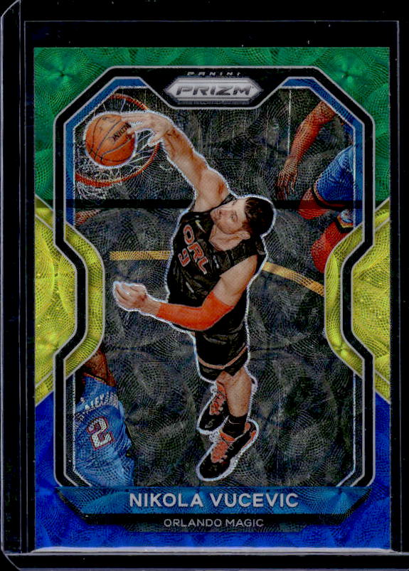 2020-21 Panini Prizm #9 Nikola Vucevic Choice Blue, Yellow and Green Prizms