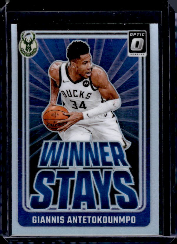 2024-25 Donruss Optic #4 Giannis Antetokounmpo Winner Stays Holo