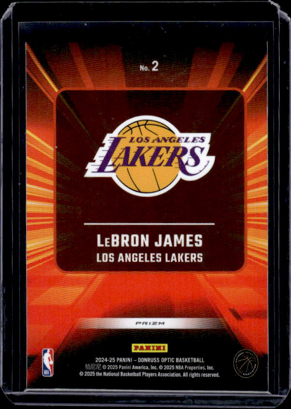 2024-25 Donruss Optic #2 LeBron James Express Lane Holo