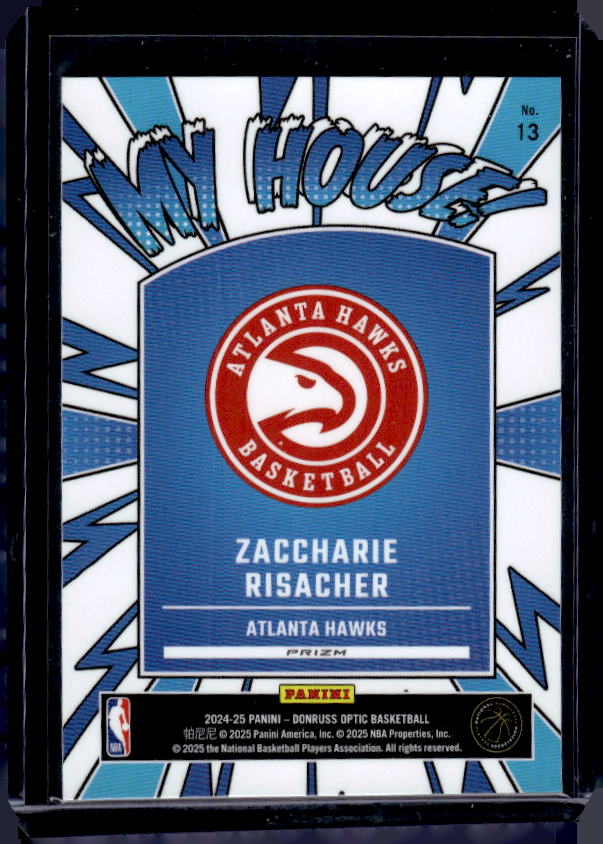2024-25 Donruss Optic #13 Zaccharie Risacher My House Holo