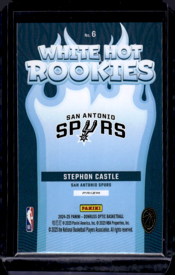 2024-25 Donruss Optic #6 Stephon Castle White Hot Rookies Purple