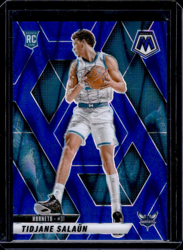 2024-25 Panini Mosaic #241 Tidjane Salaun Blue Seismic Mosaic #/149