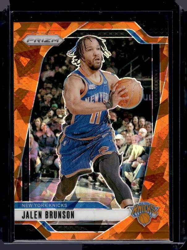 2024-25 Panini Prizm #217 Jalen Brunson Prizms Orange Ice