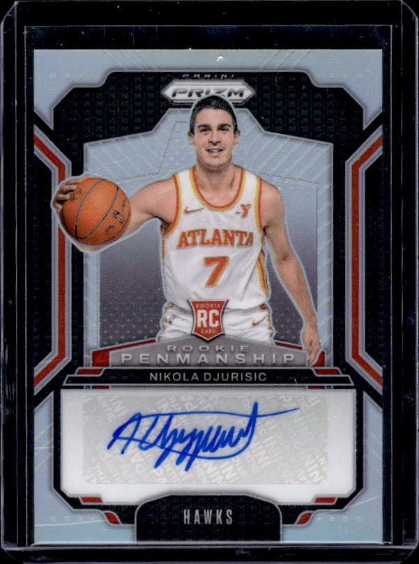 2024-25 Panini Prizm #RPE-NDJ Nikola Durisic Rookie Penmanship Prizms Silver