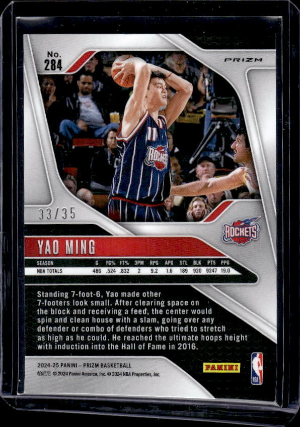 2024-25 Panini Prizm #284 Yao Ming Prizms Red Lazer #/35