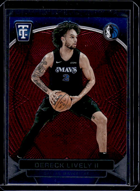 2024-25 Panini Totally Certified #68 Dereck Lively II Mirror Maroon
