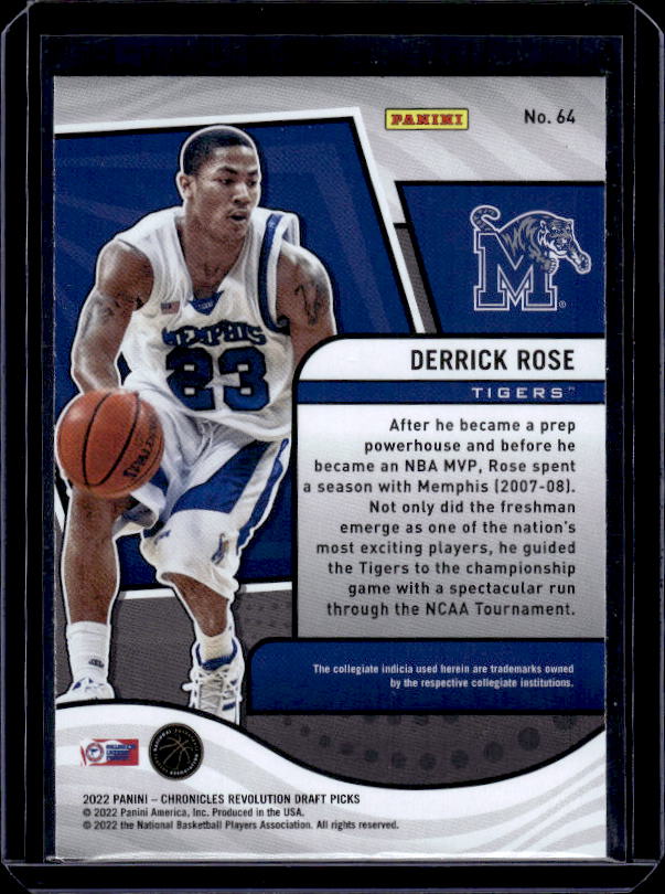 2022 Panini Chronicles Draft Picks #64 Derrick Rose Revolution