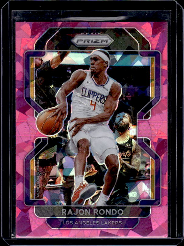 2021-22 Panini Prizm #104 Rajon Rondo Pink Ice