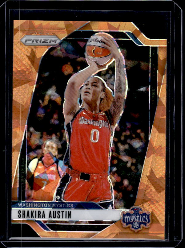 2024 Panini Prizm WNBA #134 Shakira Austin Ice Orange Prizms