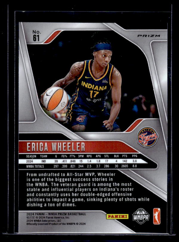 2024 Panini Prizm WNBA #61 Erica Wheeler Ice Orange Prizms