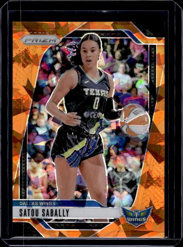2024 Panini Prizm WNBA #43 Satou Sabally Ice Orange Prizms
