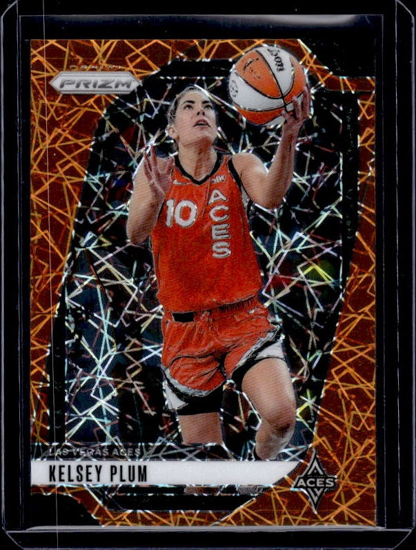 2024 Panini Prizm WNBA #77 Kelsey Plum Orange Velocity Prizms