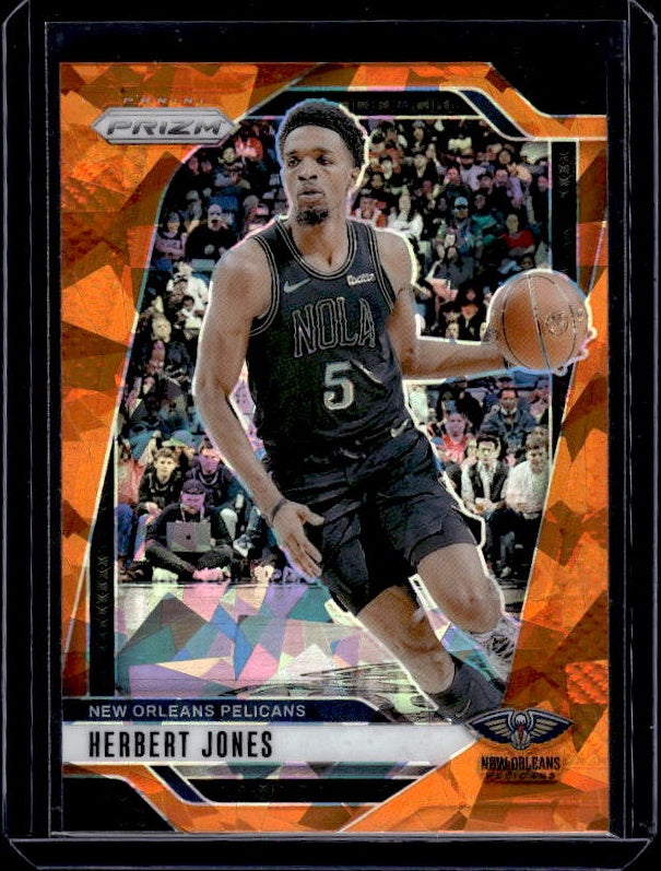 2024-25 Panini Prizm #123 Herbert Jones Prizms Orange Ice