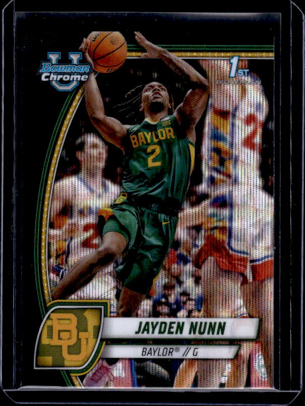 2024-25 Bowman University Chrome #30 Jayden Nunn Black Wave Refractor