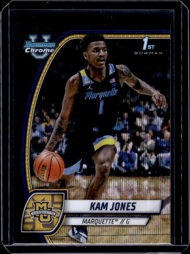2024-25 Bowman University Chrome #39 Kam Jones Black Wave Refractor