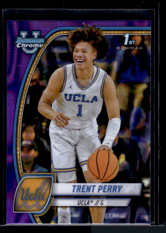 2024-25 Bowman University Chrome #67 Trent Perry Purple Lava Refractor