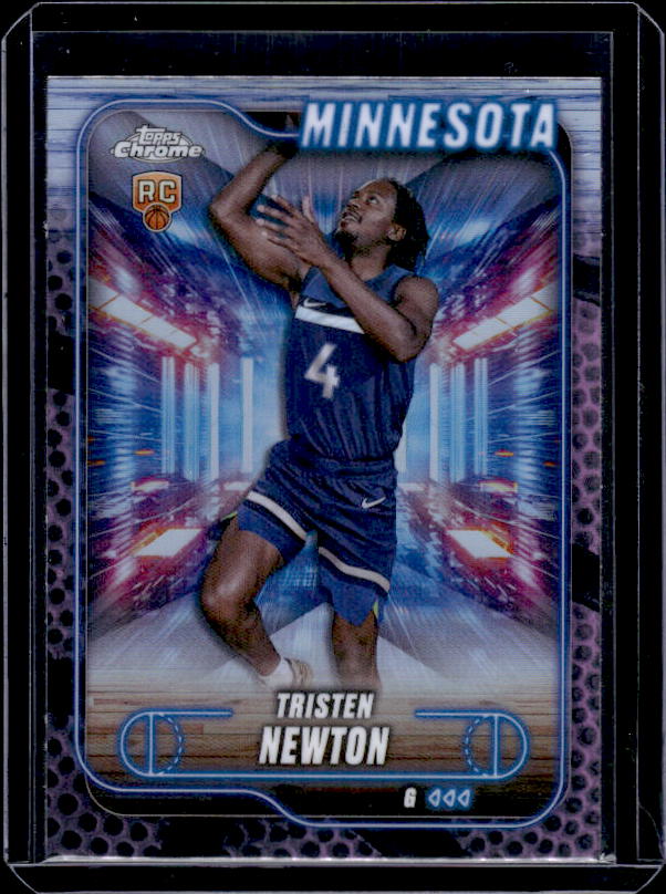 2024-25 Topps Chrome #108 Tristen Newton Pink Basketball Refractor