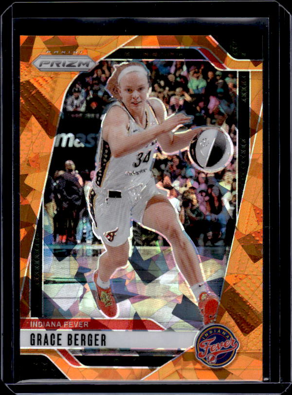 2024 Panini Prizm WNBA #89 Grace Berger Ice Orange Prizms