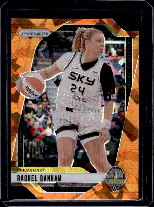 2024 Panini Prizm WNBA #25 Rachel Banham Ice Orange Prizms
