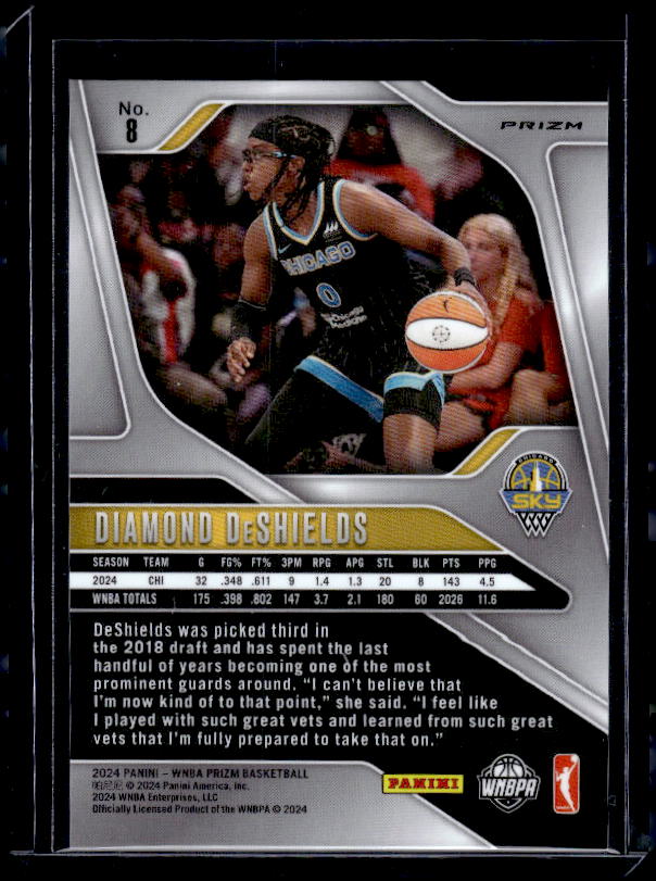 2024 Panini Prizm WNBA #8 Diamond DeShields Green Prizms
