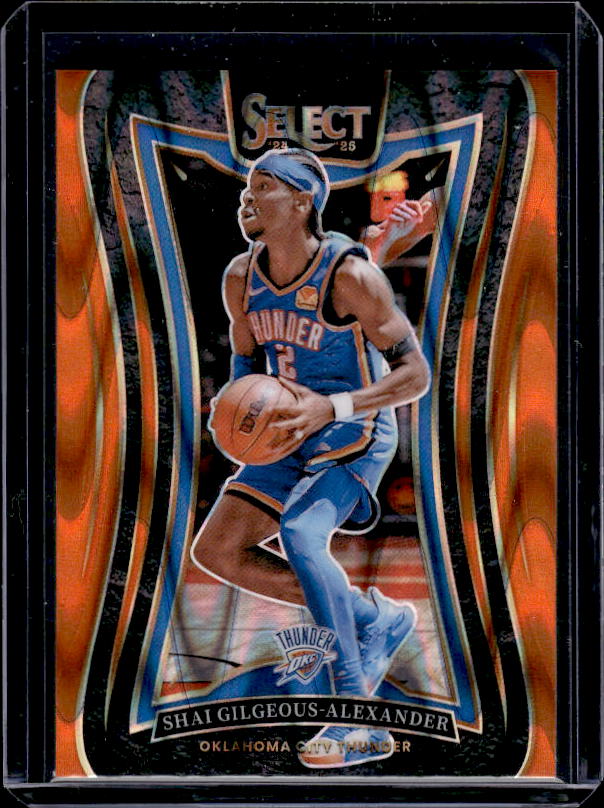 2024-25 Panini Select #319 Shai Gilgeous-Alexander Orange Flash Prizm