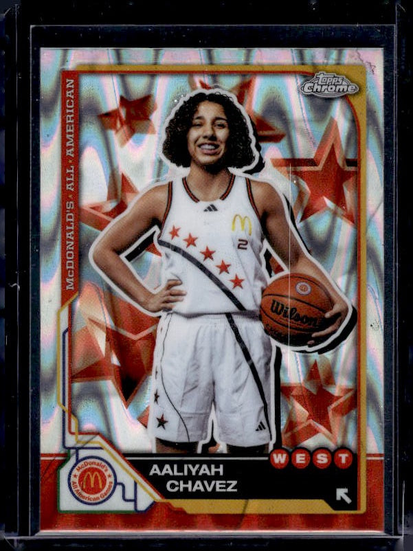 2025 Topps Chrome McDonald's All American #28 Aaliyah Chavez RayWave