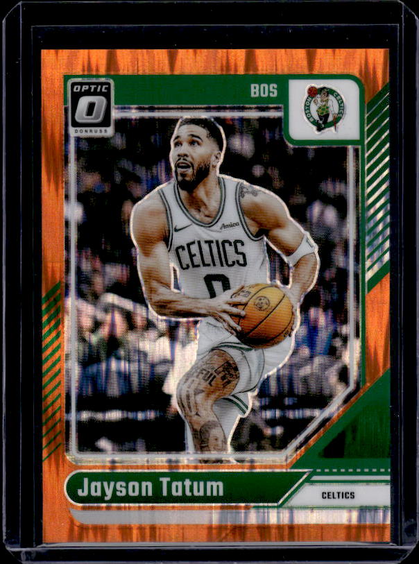 2024-25 Donruss Optic #70 Jayson Tatum Orange Shock #/225