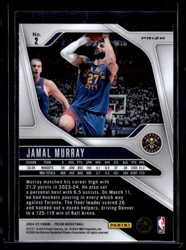 2024-25 Panini Prizm #2 Jamal Murray Prizms Green