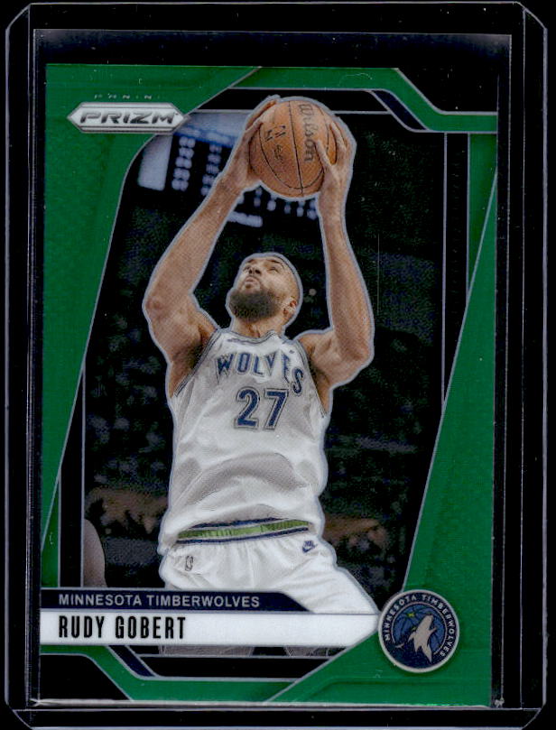 2024-25 Panini Prizm #159 Rudy Gobert Prizms Green