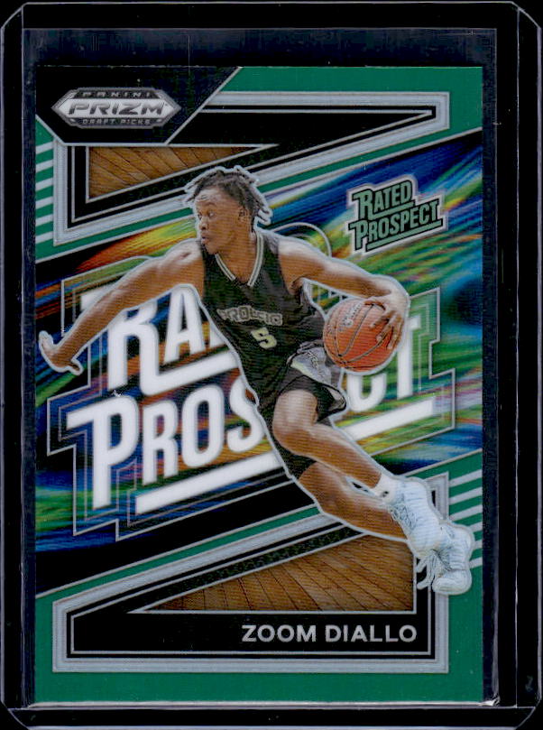 2024 Panini Prizm Draft Picks #1 Zoom Diallo Rated Prospect Prizms Green
