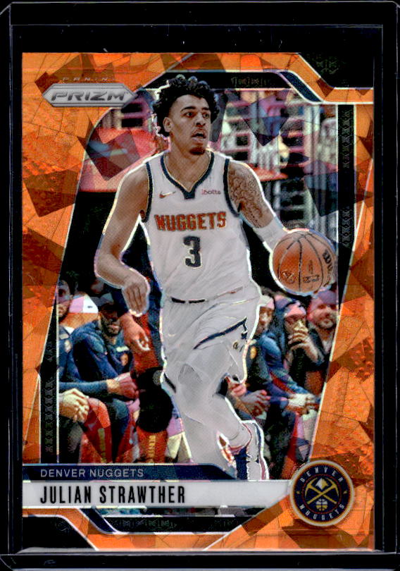 2024-25 Panini Prizm #92 Julian Strawther Prizms Orange Ice