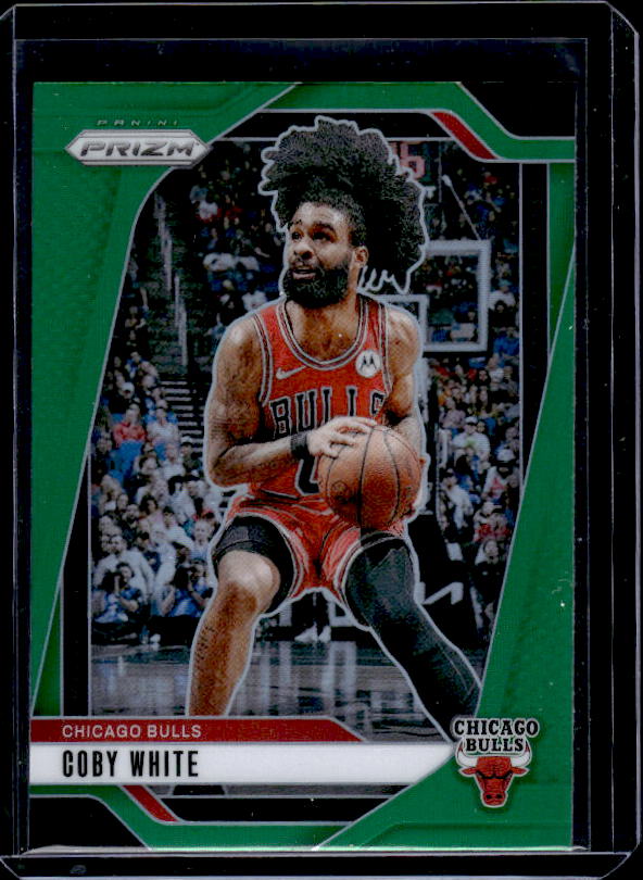 2024-25 Panini Prizm #70 Coby White Prizms Green Ice