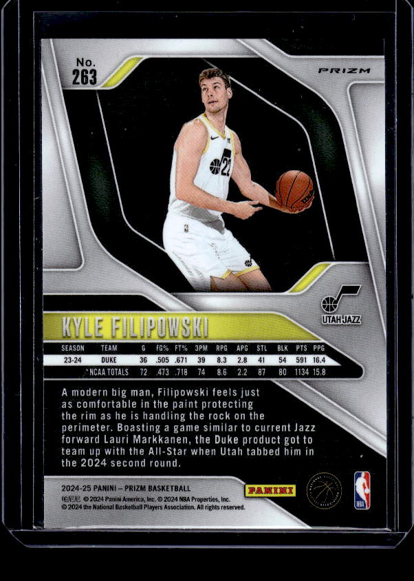 2024-25 Panini Prizm #263 Kyle Filipowski Prizms Green