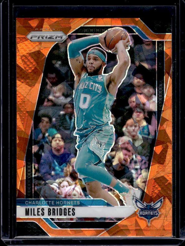 2024-25 Panini Prizm #43 Miles Bridges Prizms Orange Ice