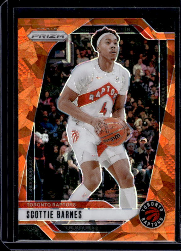 2024-25 Panini Prizm #16 Scottie Barnes Prizms Orange Ice