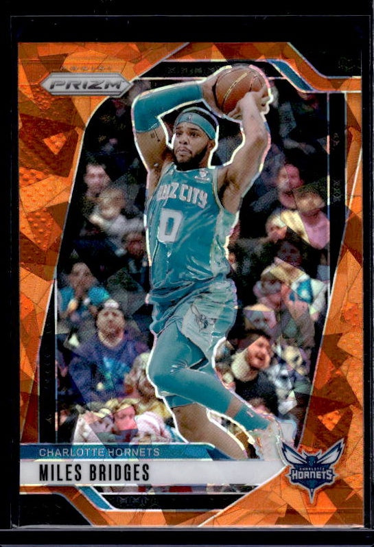 2024-25 Panini Prizm #43 Miles Bridges Prizms Orange Ice