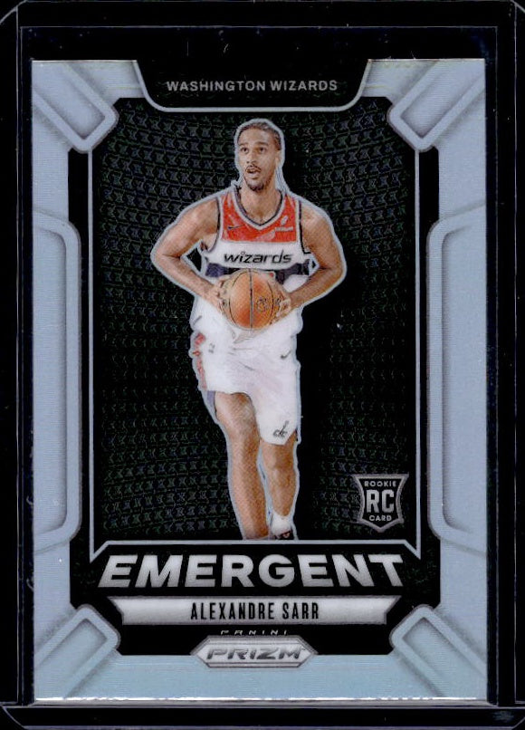 2024-25 Panini Prizm #14 Alexandre Sarr Emergent Prizms Silver