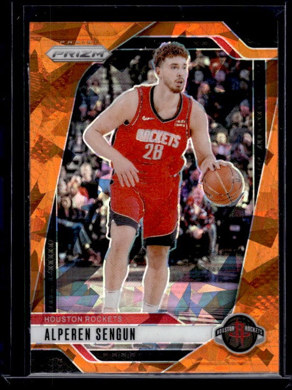 2024-25 Panini Prizm #201 Alperen Sengun Prizms Orange Ice