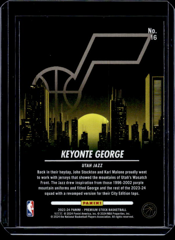 2023-24 Hoops Premium Stock #16 Keyonte George City Edition