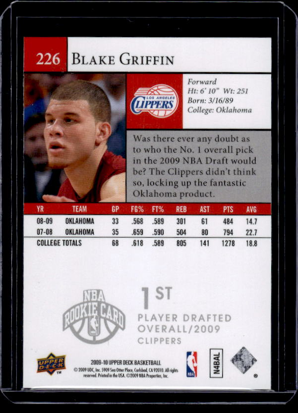 2009-10 Upper Deck #226 Blake Griffin