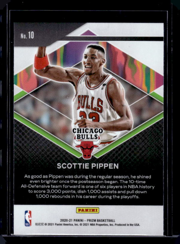 2020-21 Panini Prizm #10 Scottie Pippen Fearless