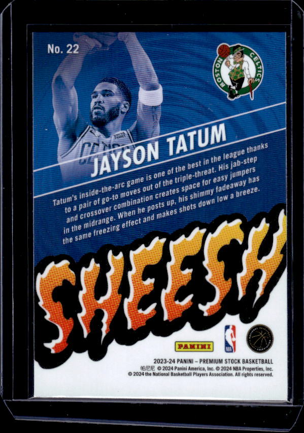 2023-24 Hoops Premium Stock #22 Jayson Tatum Sheesh