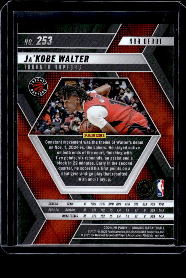 2024-25 Panini Mosaic #253 Ja’Kobe Walter