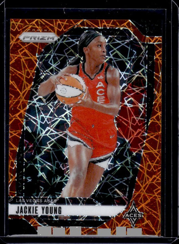 2024 Panini Prizm WNBA #1 Jackie Young Orange Velocity Prizms