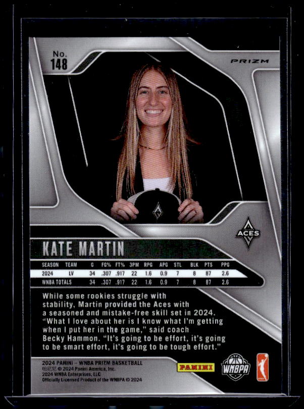 2024 Panini Prizm WNBA #148 Kate Martin Orange Velocity Prizms