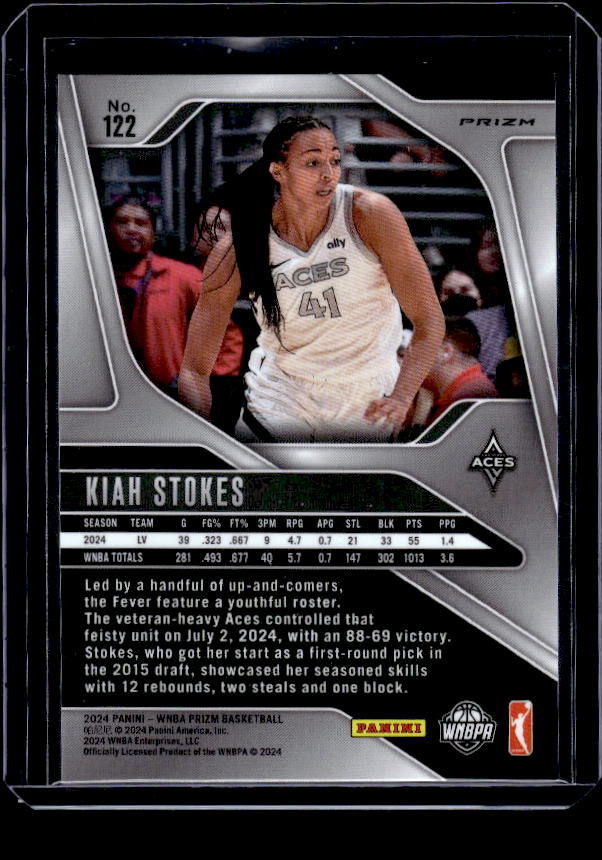 2024 Panini Prizm WNBA #122 Kiah Stokes Orange Velocity Prizms