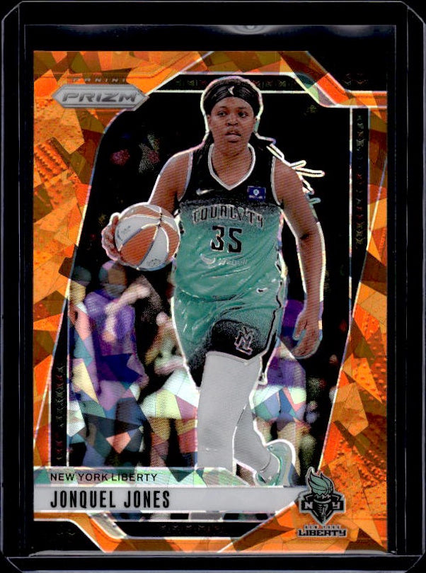 2024 Panini Prizm WNBA #14 Jonquel Jones Ice Orange Prizms