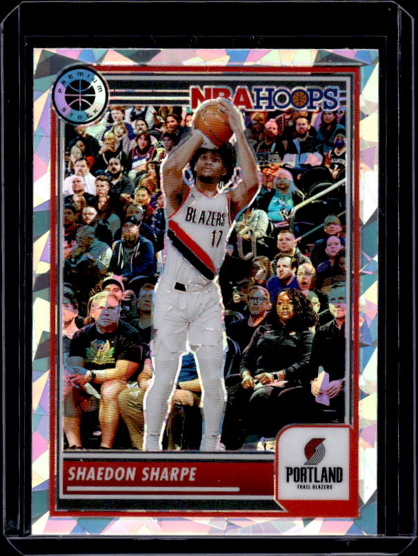 2023-24 Hoops Premium Stock #214 Shaedon Sharpe Ice Prizm